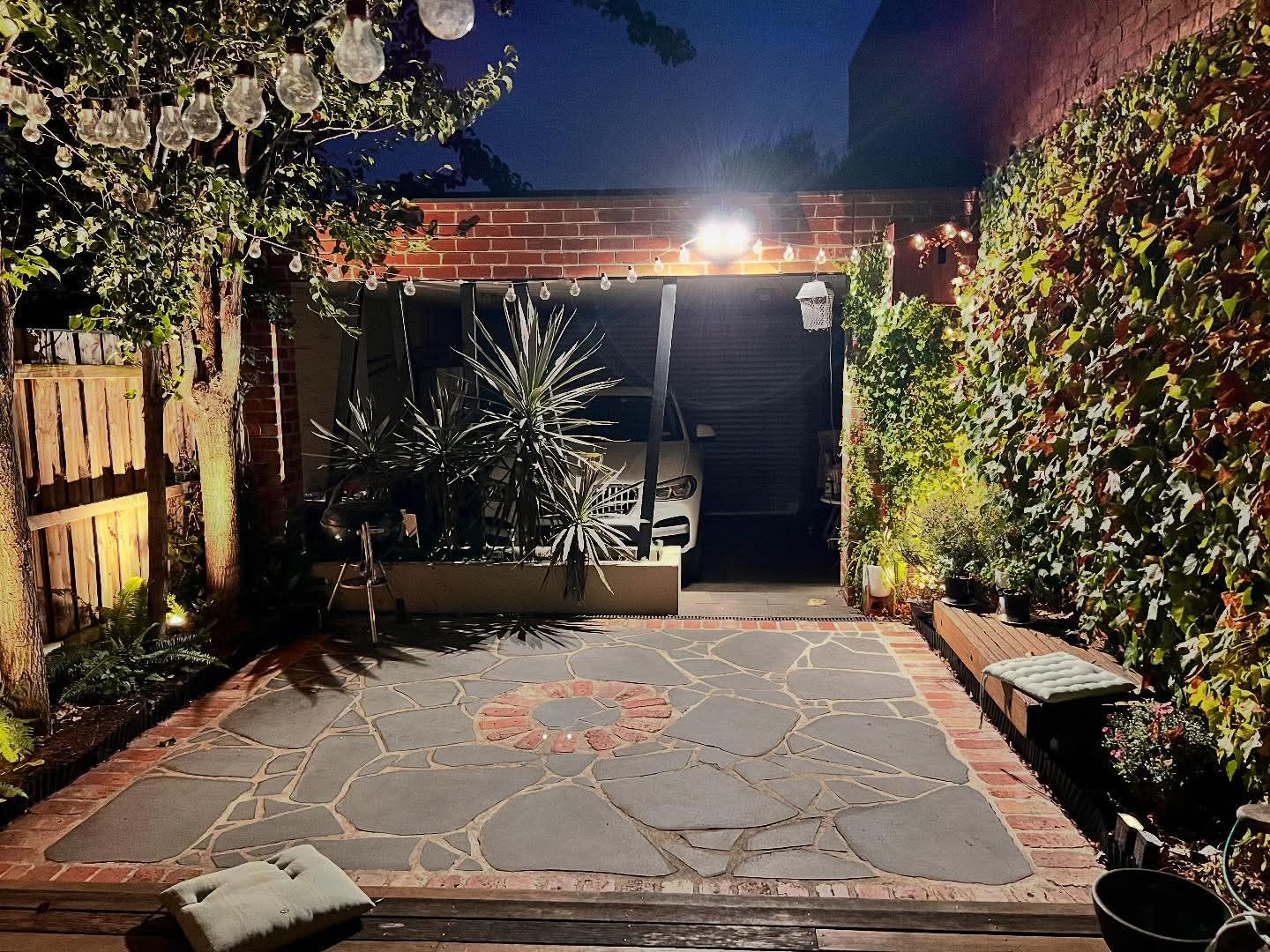 Outdoor lighting project photographed by PMK Electrical